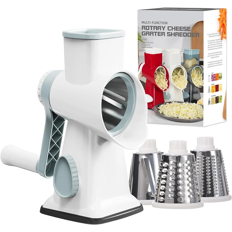 3 in 1 Rotary Cheese Grater & Vegetable Slicer